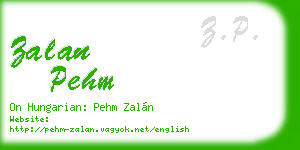 zalan pehm business card